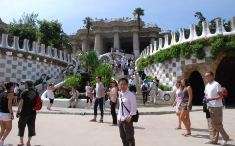 Gaudi's Mosaic Park, Barcelona, Spain